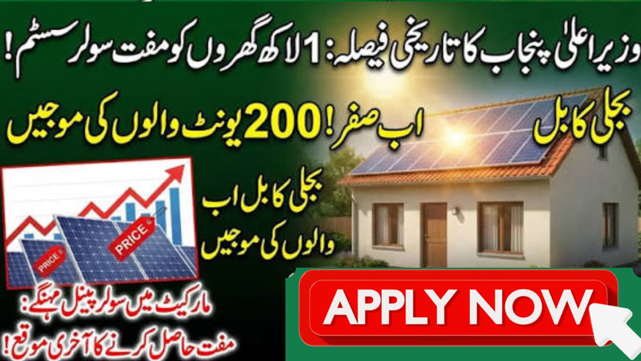 CM Punjab Solar Panel Scheme