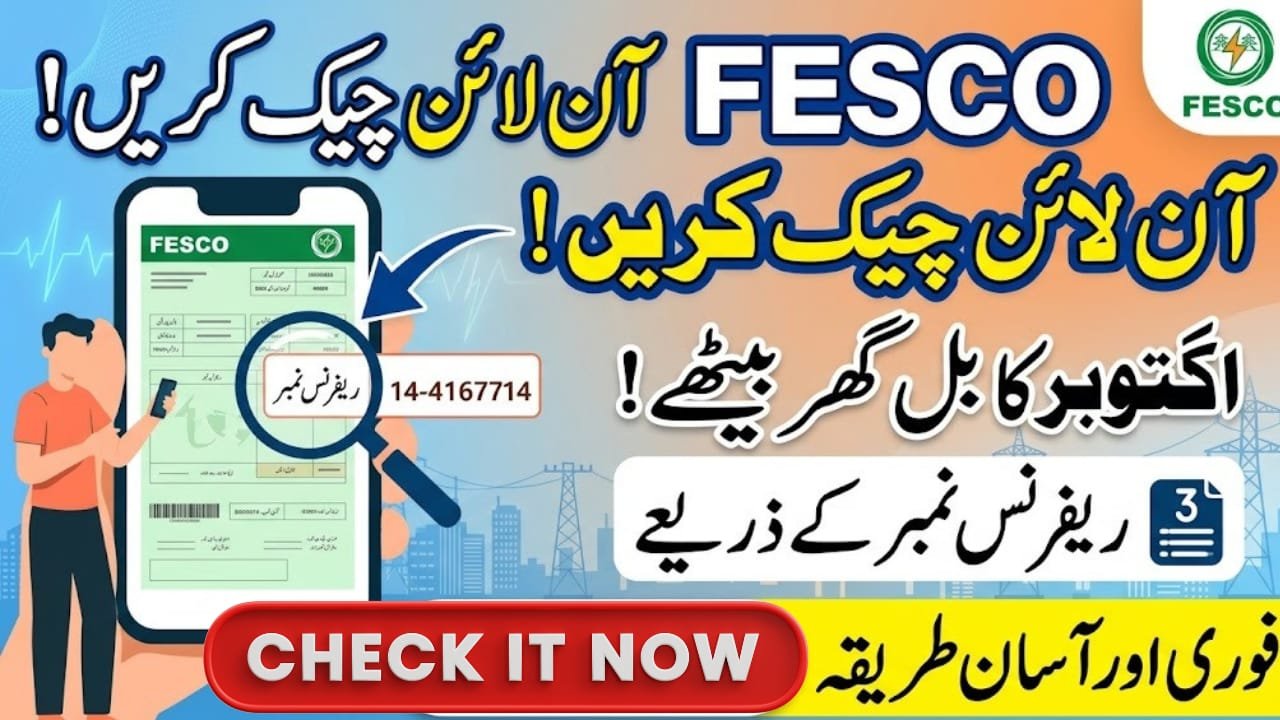 fesco electricity bill check online october